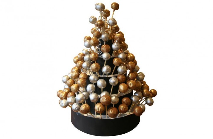 Gold & Silver Cake Pop Tower